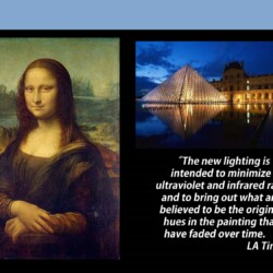 The Mona Lisa was re-lit with LED's